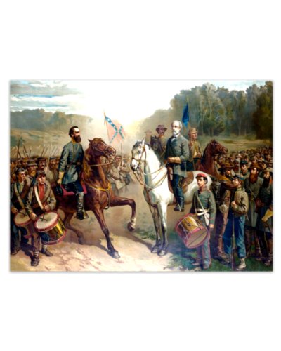 Last Meeting of Jackson and Lee postcard magnet